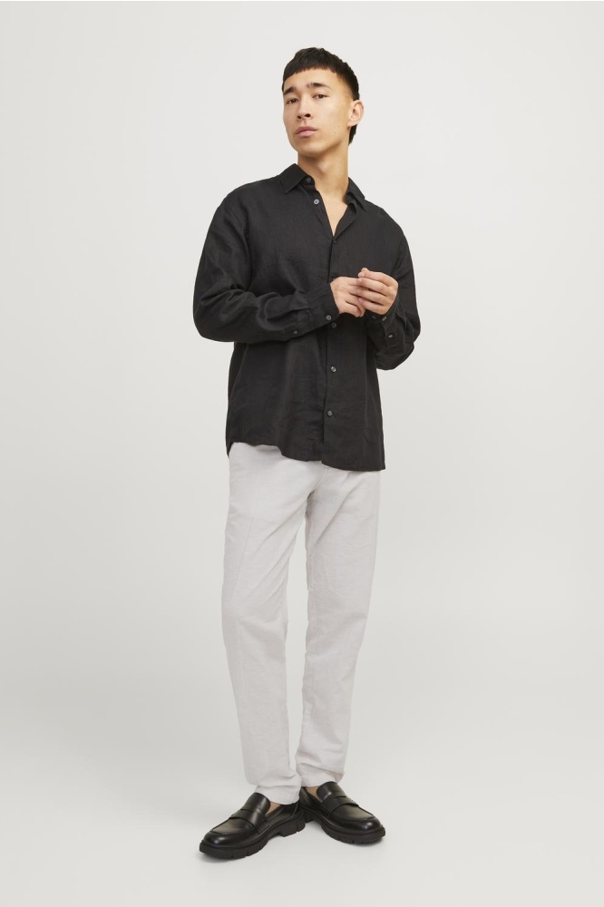 JPSTACE SUMMER LINEN BLEND CHINO PA 12248604 CROCKERY/MELANGE